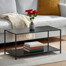 2 Tier Coffee Table Black
