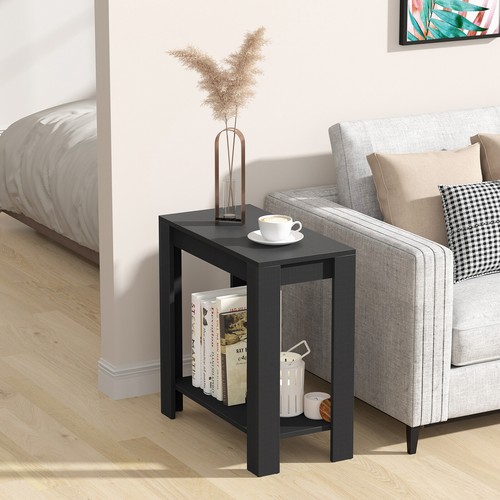 High gloss black sofa - black, side