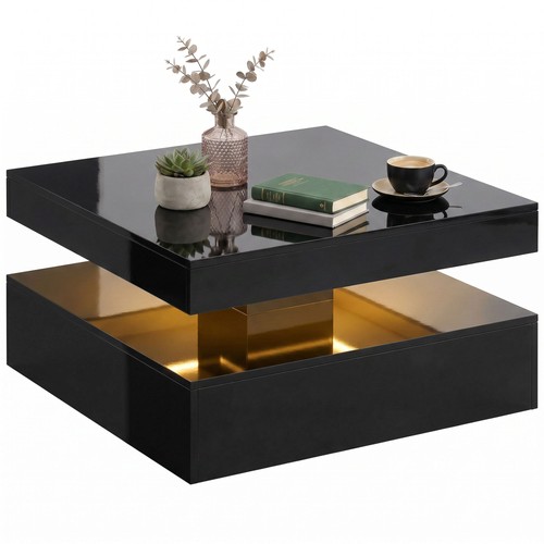 Homcom led coffee table with - homcom,
