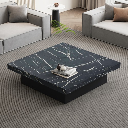 Coffee table 90cm black - coffee,