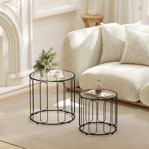 Round coffee table set 2 - set, of