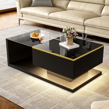 Coffee Table with LED Light