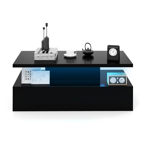 Costway led coffee table - led,